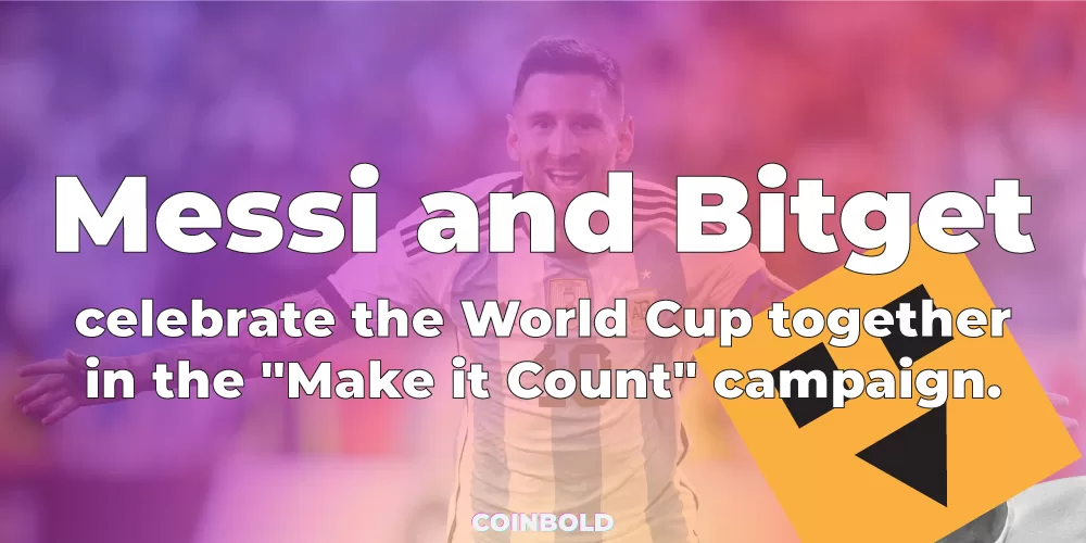 Messi and Bitget celebrate the World Cup together in the “Make it Count” campaign.