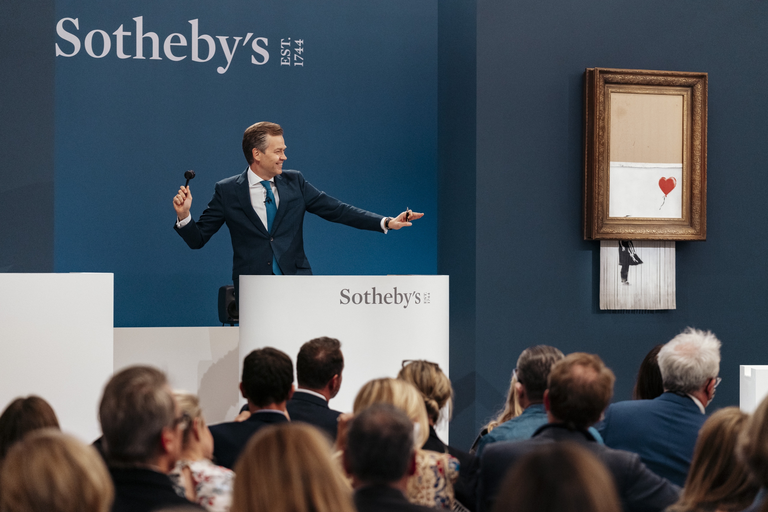 Oliver Barker Fields Bids at Sothebys Contemporary Art Evening Auction in London 2 scaled