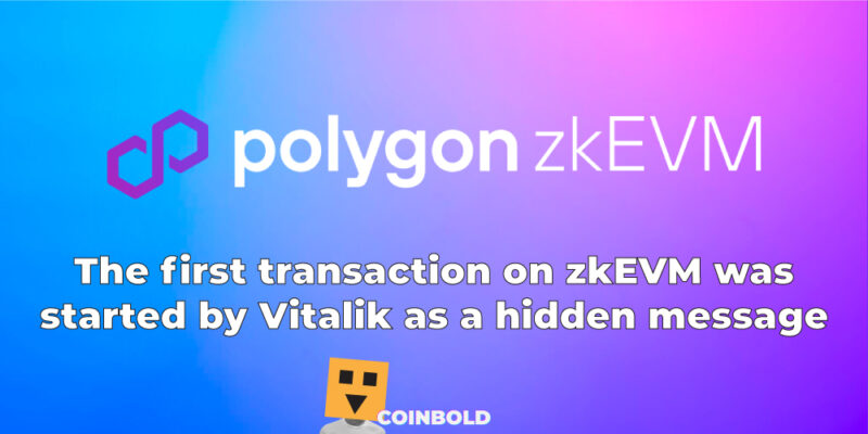 The first transaction on zkEVM was started by Vitalik as a hidden message