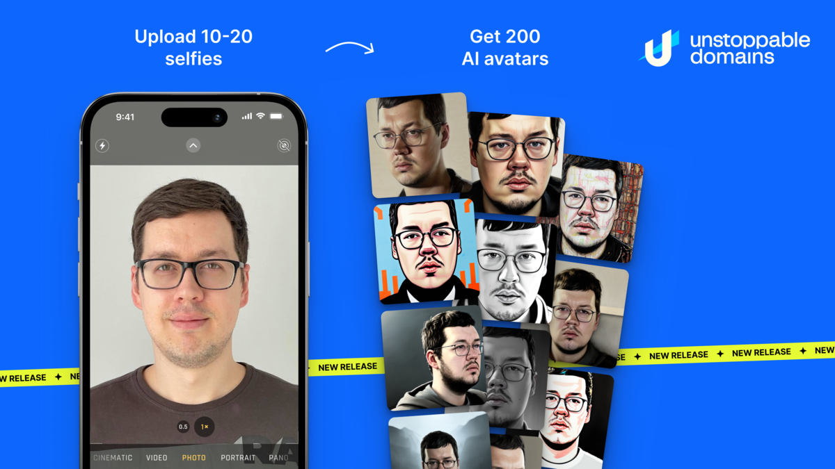 Unstoppable Domains Introduces AI Generated PFP Avatars 3 1