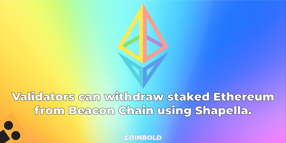 Validators can withdraw staked Ethereum from Beacon Chain using Shapella.