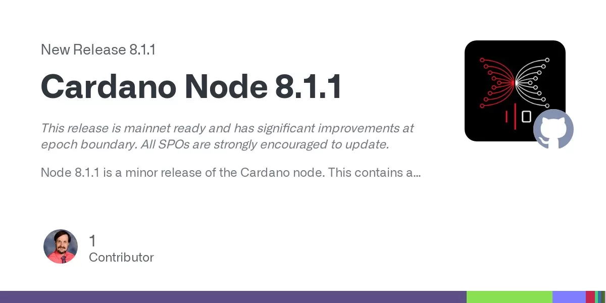 Cardano Launches New Version of Node on Mainnet 