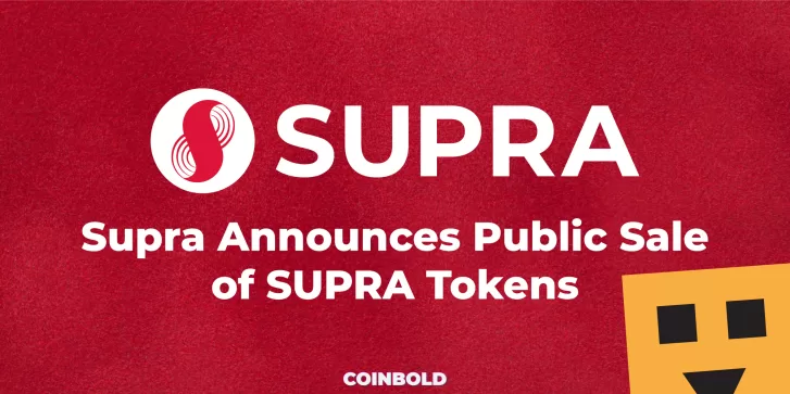 Supra Announces Public Sale of SUPRA Tokens