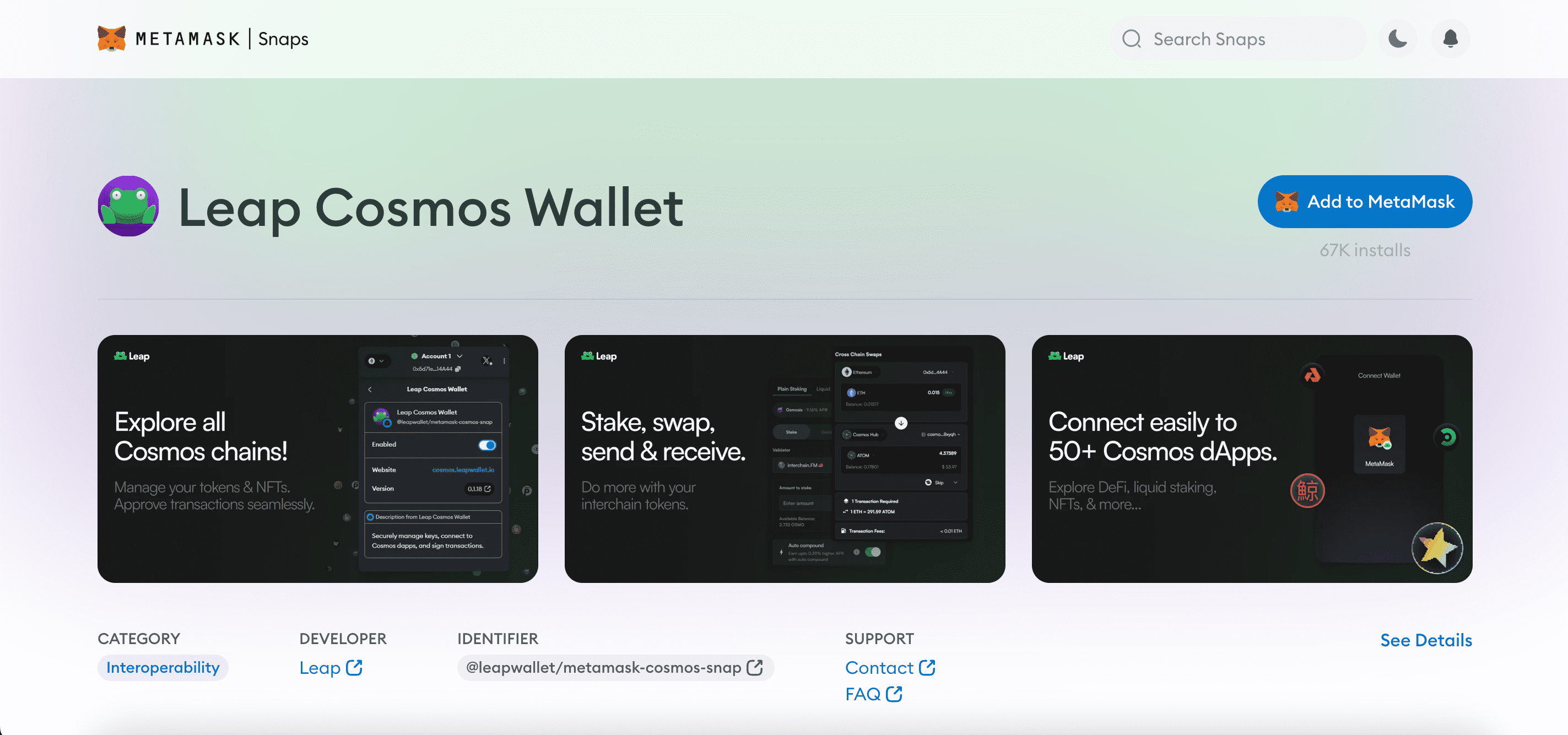 Leap Cosmos Wallet